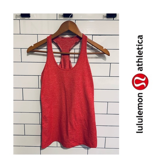 lululemon athletica Tops - Lululemon Cool Tank Top heathered red 4